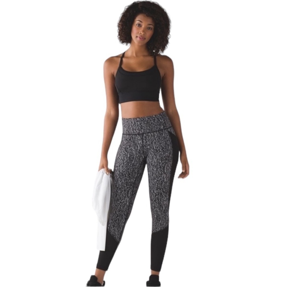 Lululemon Fit Physique Tights/Leggings in Gray/Black Sz 4